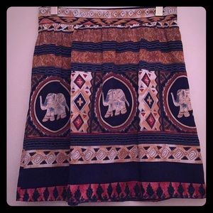 100% silk VOOM by Joy Han Tribal skirt xsmall